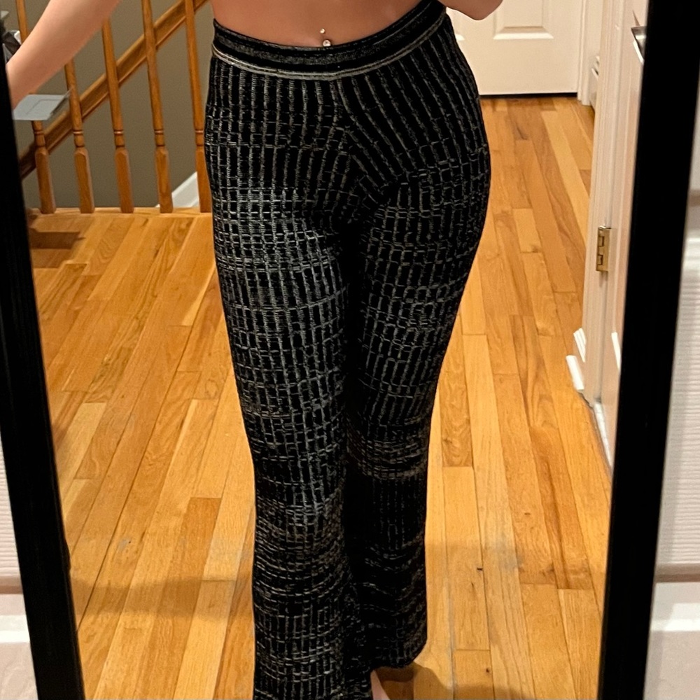 black knit pants